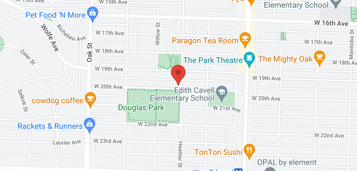 map of 707 W 20TH AVENUE